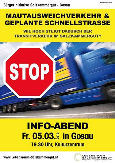 Infoabend LKW Verkehr im Salzkammergut am 5. März