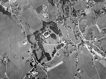 Luftaufnahme Vordertal Gosau 1953, Foto Gemeinde Gosau