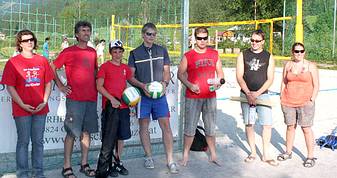 die Siegerteams des Beachvolleyballturniers