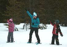 Bewegung f�r Arme und Beine beim Schneeschuhwandern