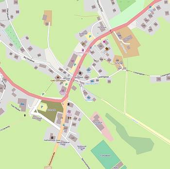 Gosauer Ortsplan Detail, unter www.openstreetmap.org