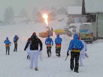 das olympische Feuer reist weiter nach Filzmoos