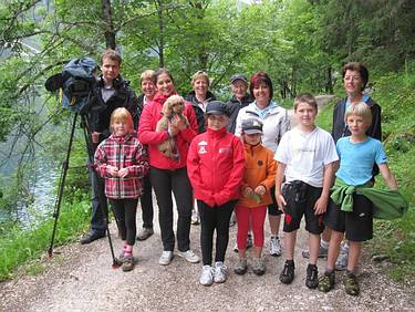 Die Laufgruppe mit Redakteurin Mag. Anja Linhart und Kameramann Andreas Bluschke