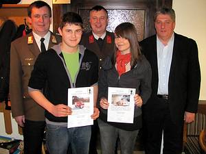 Carina Lechner und Thomas Wallner, 2 neue Mitglieder der FF Gosau