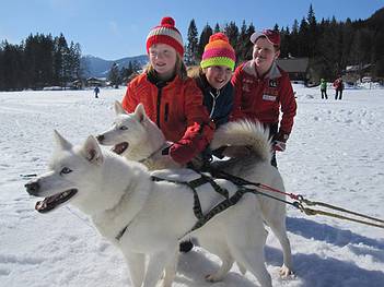 Gl�ckliche Kinder-Hunde Beziehung