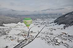 Dachstein Alpentrophy 2013, Heissluftballonfahrt �ber Gosau am 13.1.13