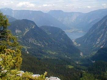 Blick vom J�gersitz nach Hallstatt