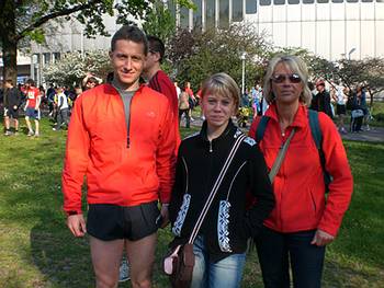 Peter Nutz mit seinen M�dels