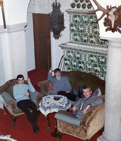 Silvesterfeier im Schloss 1966, Gerhard Egger, Gerhard Roitner, Karl Höll, Foto Gerhard Egger