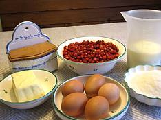 Zutaten: Eier, Milch, Mehl, Salz, Butter