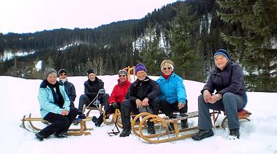 das Pressefoto der Rodel-Laufgruppe