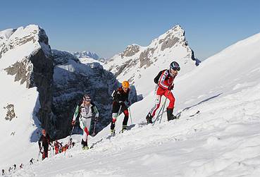 Achensee, Daniel beim Einsatz der österreichischen Meisterschaft  im Skibergsteigen