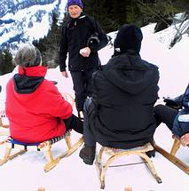 das Pressefoto der Rodel-Laufgruppe