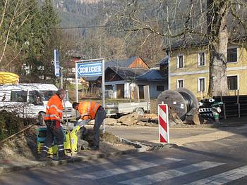 Kabelverlegung durch die energie AG im Vordertal