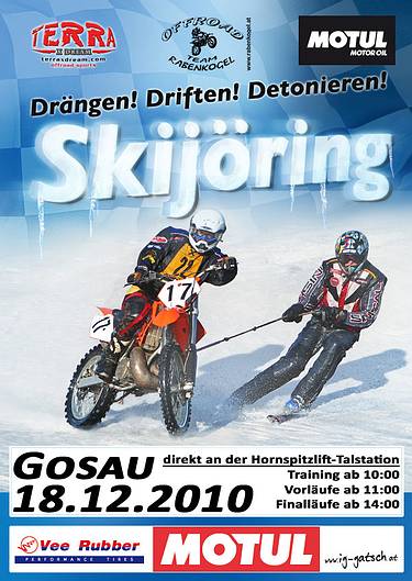 Plakat Skij�ring am 18. Dez. am Hornspitz in Gosau