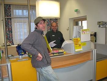 Arbeitsplatz für Postmeister und Postbeamte