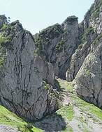 Blick zur�ck zur Durchgangsschglucht "Stuhljoch"