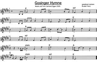 Gosinger Hymne Noten