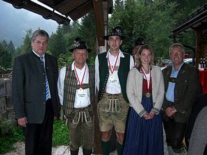 v.l.n.r.: Bgm. Gerhard Gamsjäger, Anton Putz, Rudolf Kreidl, Caroline Loidl, Franz Maurer