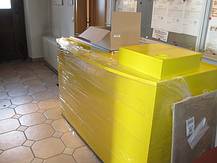 Die Postmöbel sind schon da
