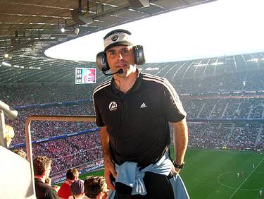 Heinz H�rhager, Sportreporter in der Allianz Arena M�nchen