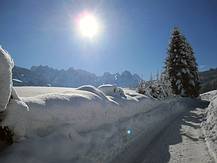 Wintersonne mit Gosaukamm im Mittertal