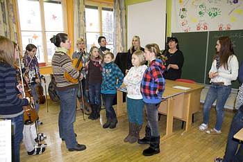 Tag der offenen T�r in der Musikhauptschule Gosau