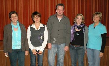 Neuer Vorstand, vlnr: Helga Pomberger, Irene Pachler, Rudolf Krikava, Nina Schmaranzer, Sabine Promberger
