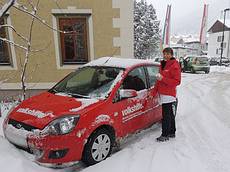 Alexandra Wimmer, Altenfachbetreuerin unterwegs in Gosau