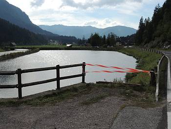 Unfallstelle beim Klausteich im Vordertal Gosau