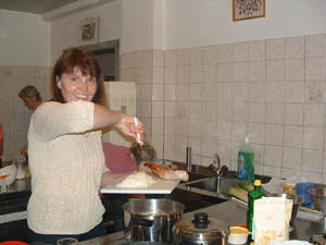 "Das Fleisch ist fas fertig!"